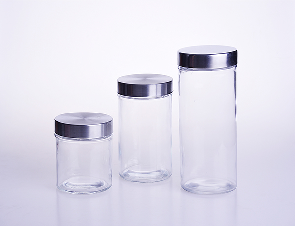 Large Round Glass Storage Jar