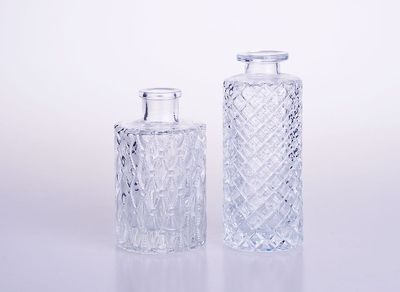 Glass Aroma Oil Diffuser Bottle with Rattan
