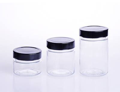 Round Glass Honey Jar