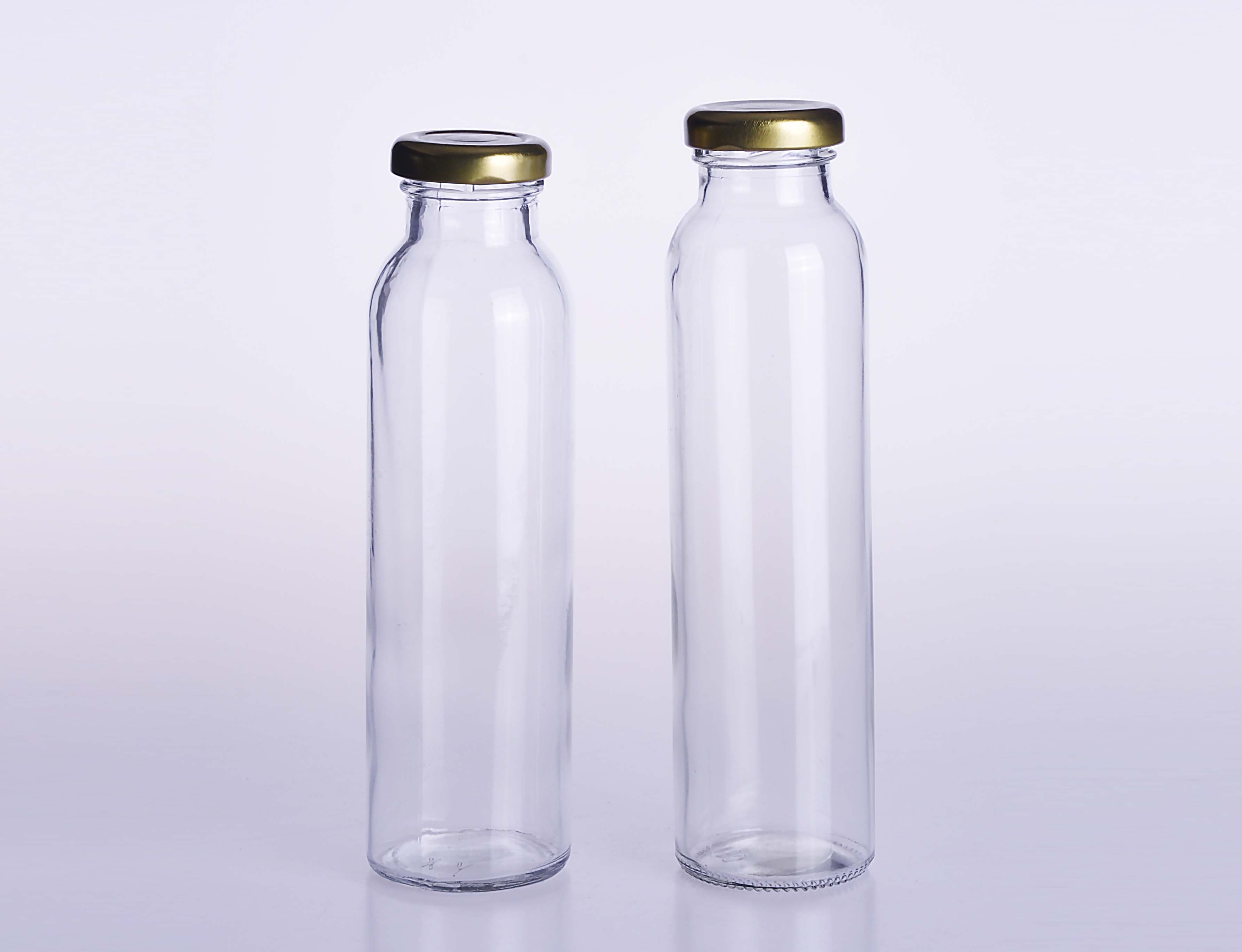 Ice Tea Packing Glass Juice Bottle with Tinplate Lid