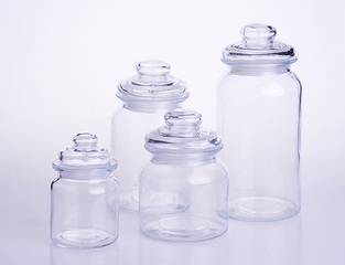 Round Large Glass Storage Jar Container