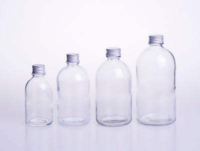 Boston Round Glass Beverage Bottle