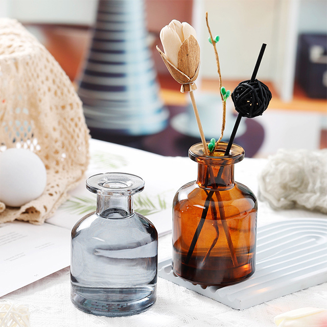 150ml 250ml Home Decoration Frosted Clear Amber Glass Aromatherapy Bottle