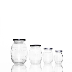 250ml 500ml 1000ml Threaded Honey Jar with Tinplate Lid