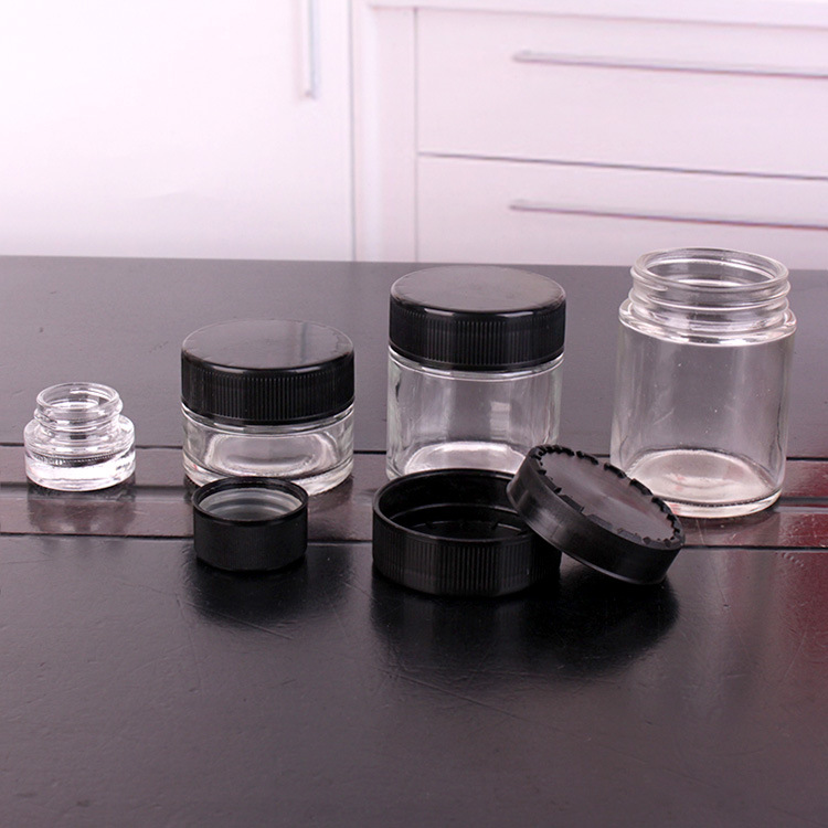 7ml 50ml 70ml 120ml 150ml Children Safe Glass Storage Jar with Protective Lid
