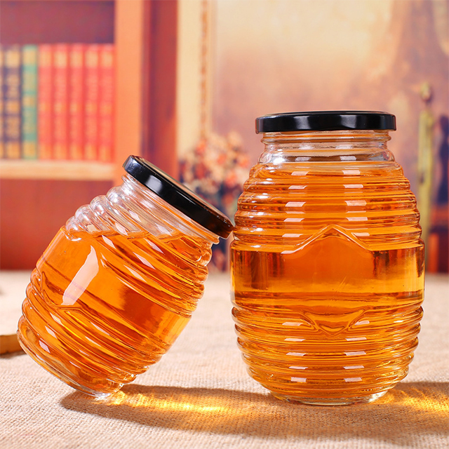 250ml 500ml 1000ml Threaded Honey Jar with Tinplate Lid