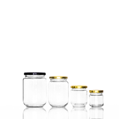 195ml 240ml 350ml 450ml 500ml 550ml 750ml Sealed Glass Pickles Honey Jar with Aluminum Lid