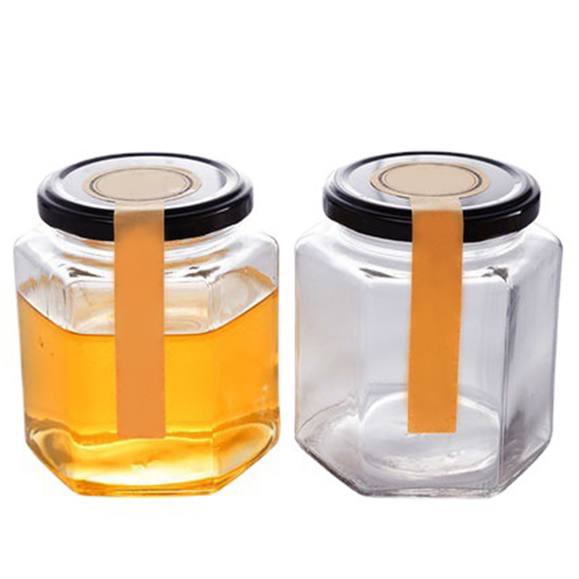 45ml 60ml 85ml 100ml 180ml 280ml 380ml 500ml Six Ribbed Glass Honey Hot Pepper Sauce Jar with Lid