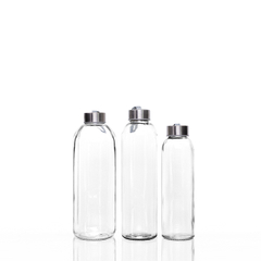 1000ml 1L Glass Water Bottle with Lid