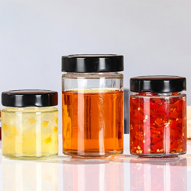 280ml 550ml 750ml 1000ml Transparent Sealed High Lid Glass Pickle Jar