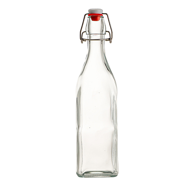 125ml 250ml 500ml Transparent Buckle Glass Enzyme Juice Bottle